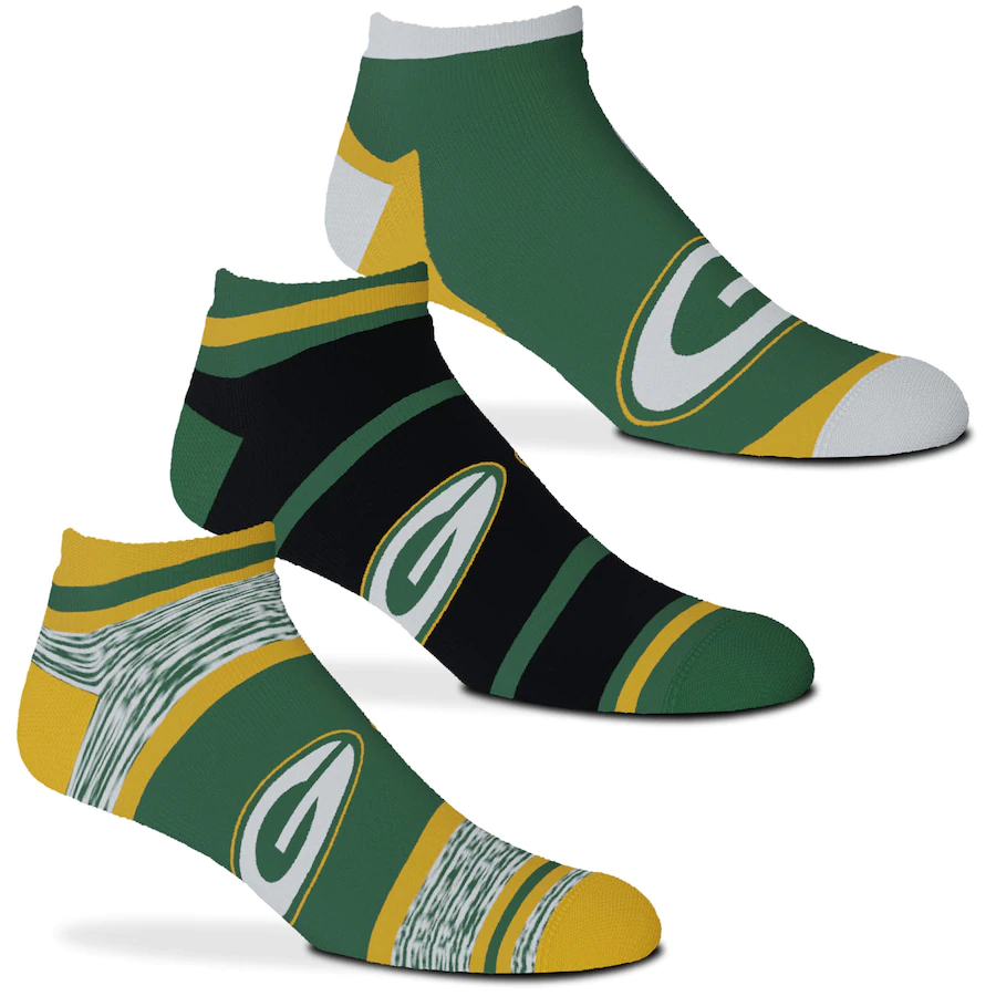 GREEN BAY PACKERS 3-PACK CASH SOCKS