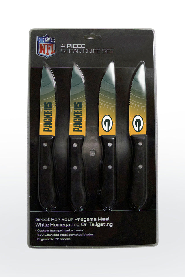 JUEGO DE CUCHILLOS GREEN BAY PACKERS 4PK