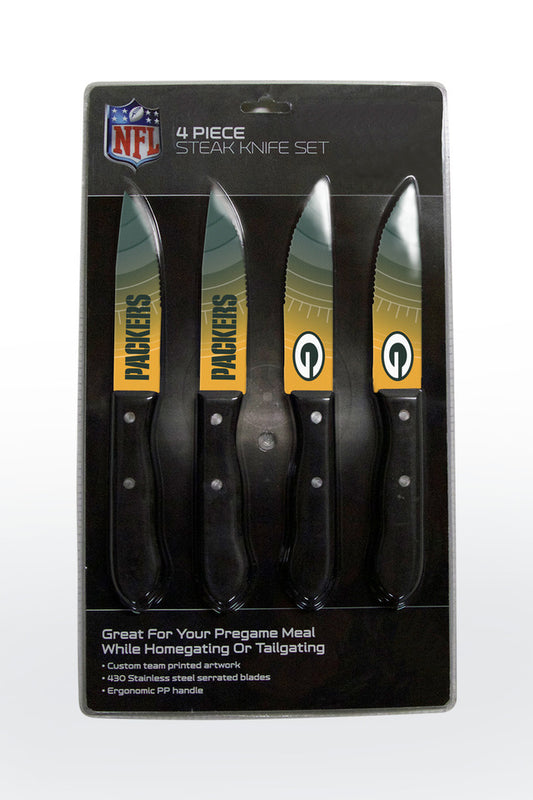 GREEN BAY PACKERS 4PK KNIFE SET