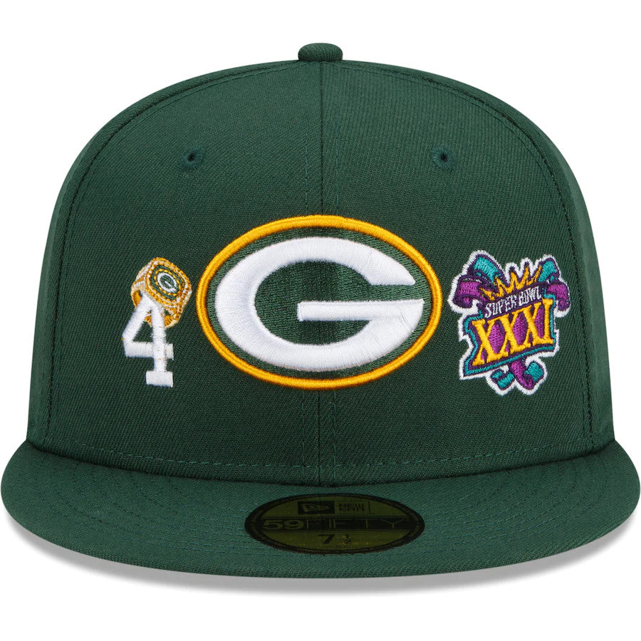 GREEN BAY PACKERS CUENTAN LOS ANILLOS 59FIFTY EQUIPADO