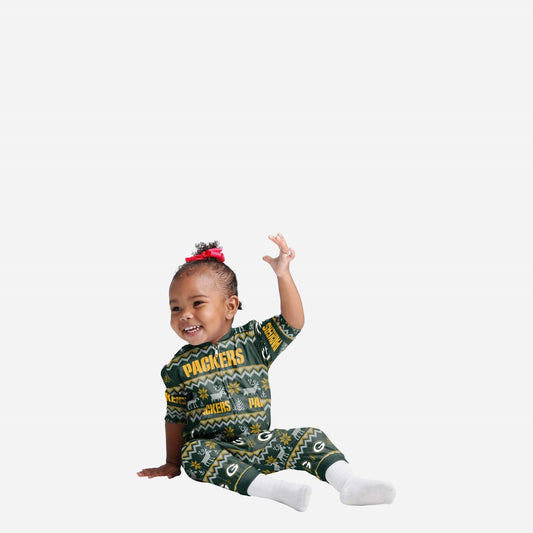 GREEN BAY PACKERS INFANT ALL OVER PRINT PAJAMAS