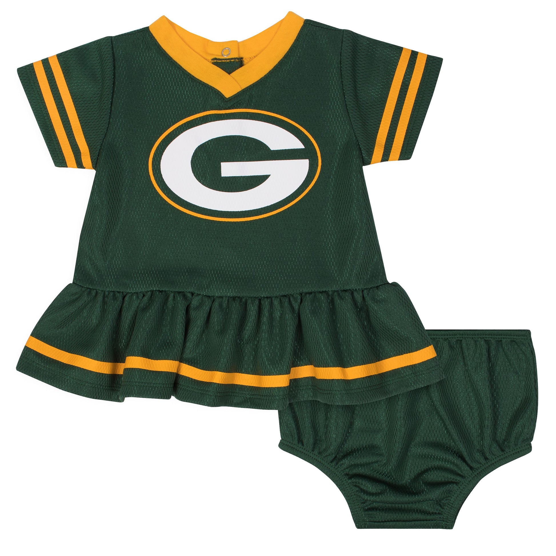 GREEN BAY PACKERS INFANT DRESS & DIAPER SET JR'S SPORTS GREEN BAY PACKERS INFANT DRESS & DIAPER SET JR'S SPORTS