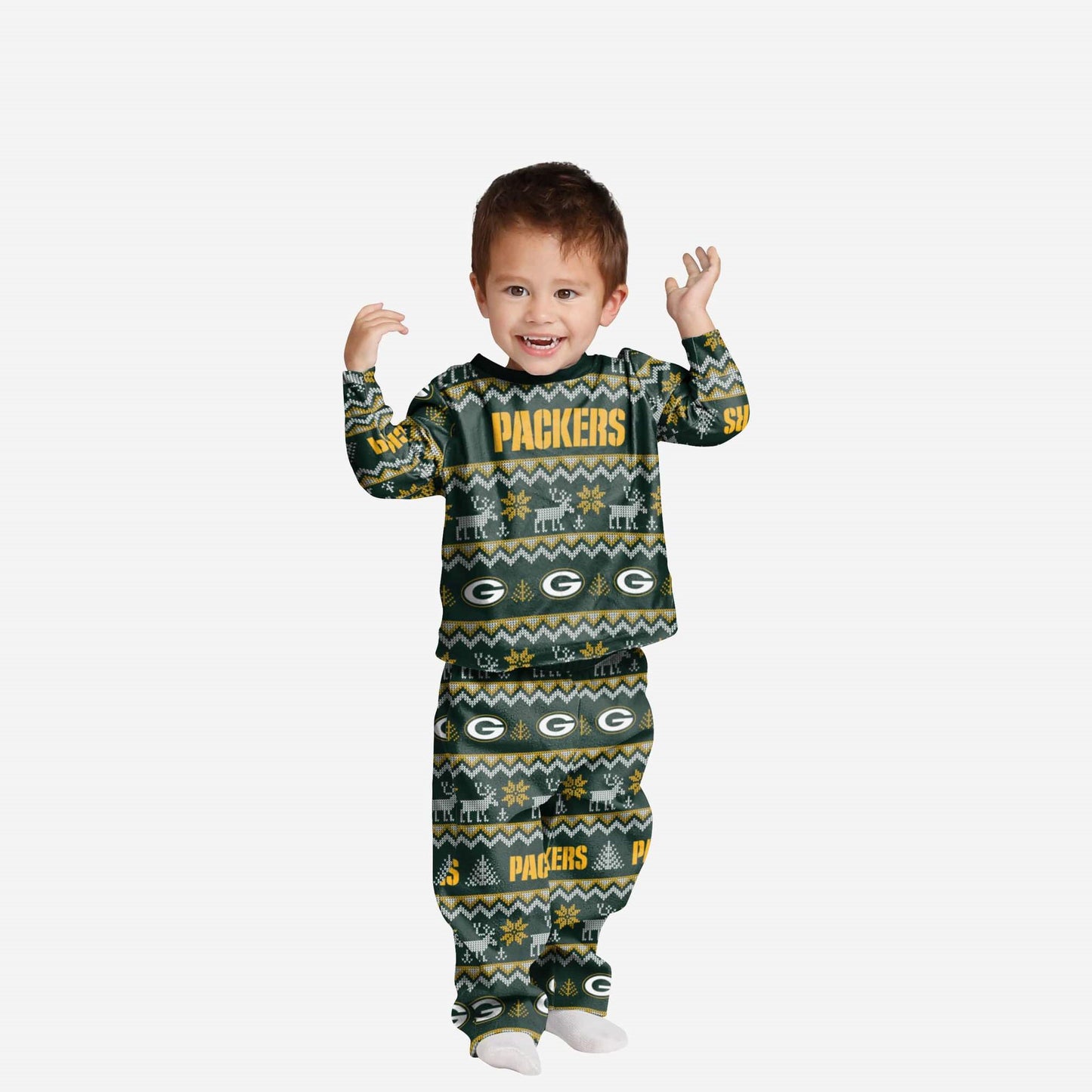 GREEN BAY PACKERS KIDS ALL OVER PRINT PAJAMAS