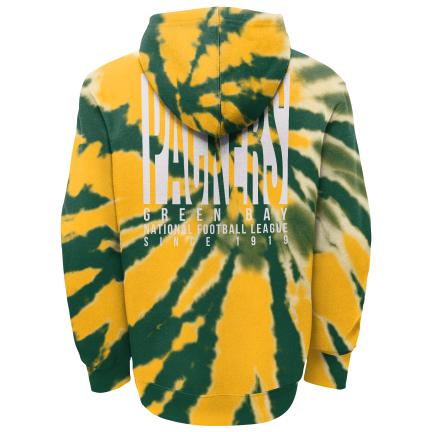 SUDADERA CON CAPUCHA TIE DYE DECLARACIÓN NIÑOS GREEN BAY PACKERS