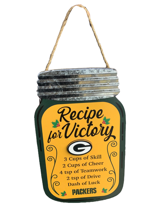 RECETA DE MASON JAR DE GREEN BAY PACKERS PARA EL SIGNO DE LA VICTORIA