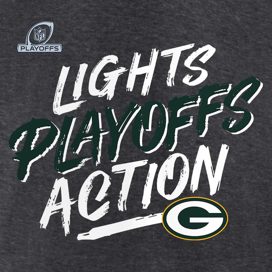 GREEN BAY PACKERS MEN'S 2021 PLAYOFF BOUND LIGHTS ACTION T-SHIRT