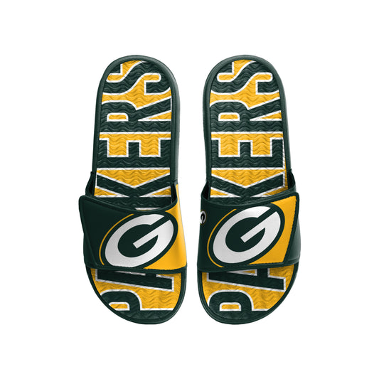 GREEN BAY PACKERS MEN'S BIG LOGO GEL SLIDE