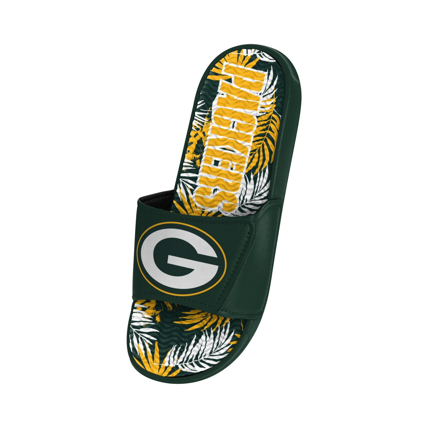 GREEN BAY PACKERS MEN'S FLORAL GEL SLIDES