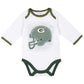 GREEN BAY PACKERS NEWBORN 3-PIECE FOOTED PAJAMA SET