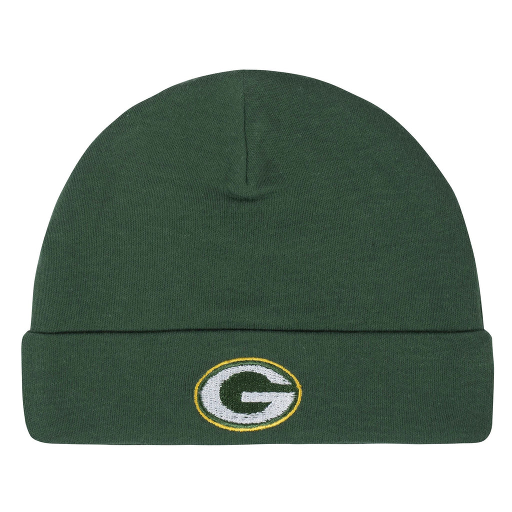 GREEN BAY PACKERS NEWBORN 3-PIECE FOOTED PAJAMA SET