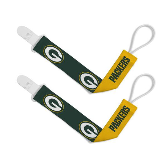 GREEN BAY PACKERS PACIFIER CLIP SET