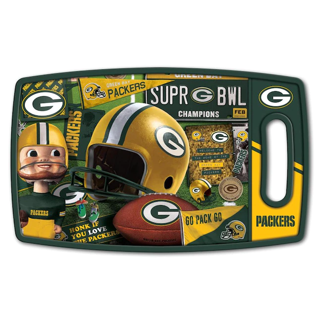 GREEN BAY PACKERS RETRO CUTTING BOARD
