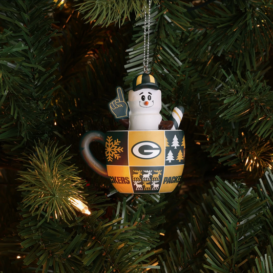 GREEN BAY PACKERS SMORES MUG CHRISTMAS ORNAMENT