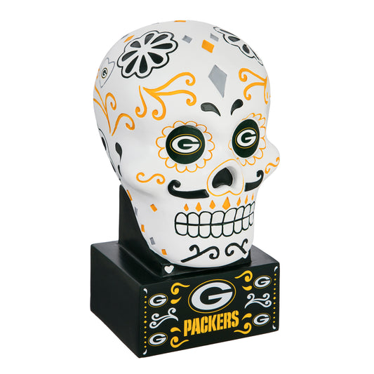 GREEN BAY PACKERS SUGAR SKULL HEAD