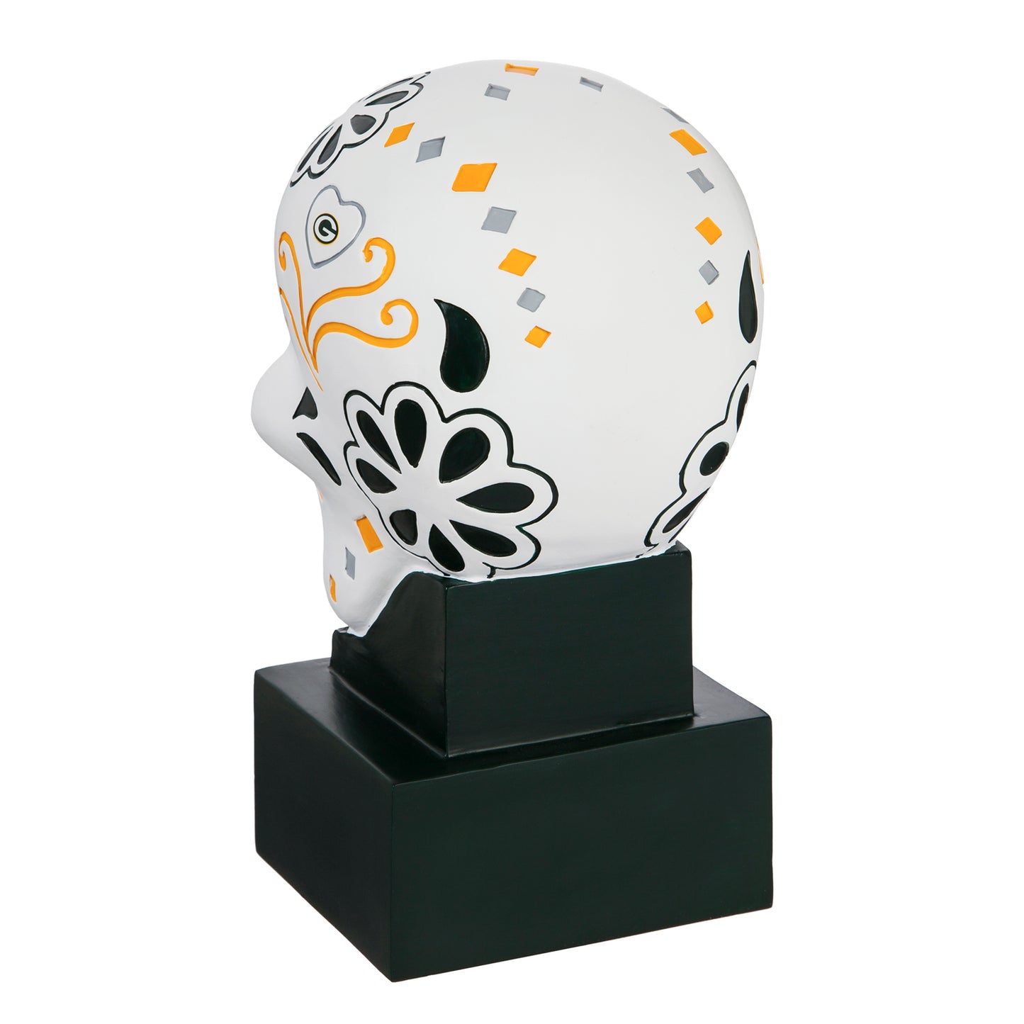 GREEN BAY PACKERS SUGAR SKULL HEAD