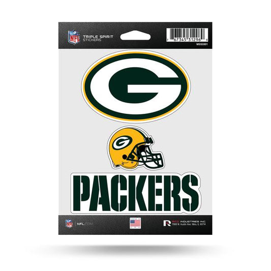 GREEN BAY PACKERS TRIPLE SPIRIT DECAL