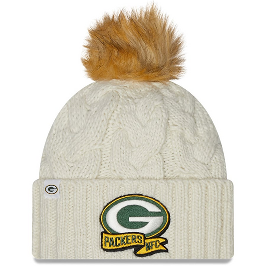GREEN BAY PACKERS MUJER 2022 SIDELINE CUFFED KNIT - CREMA
