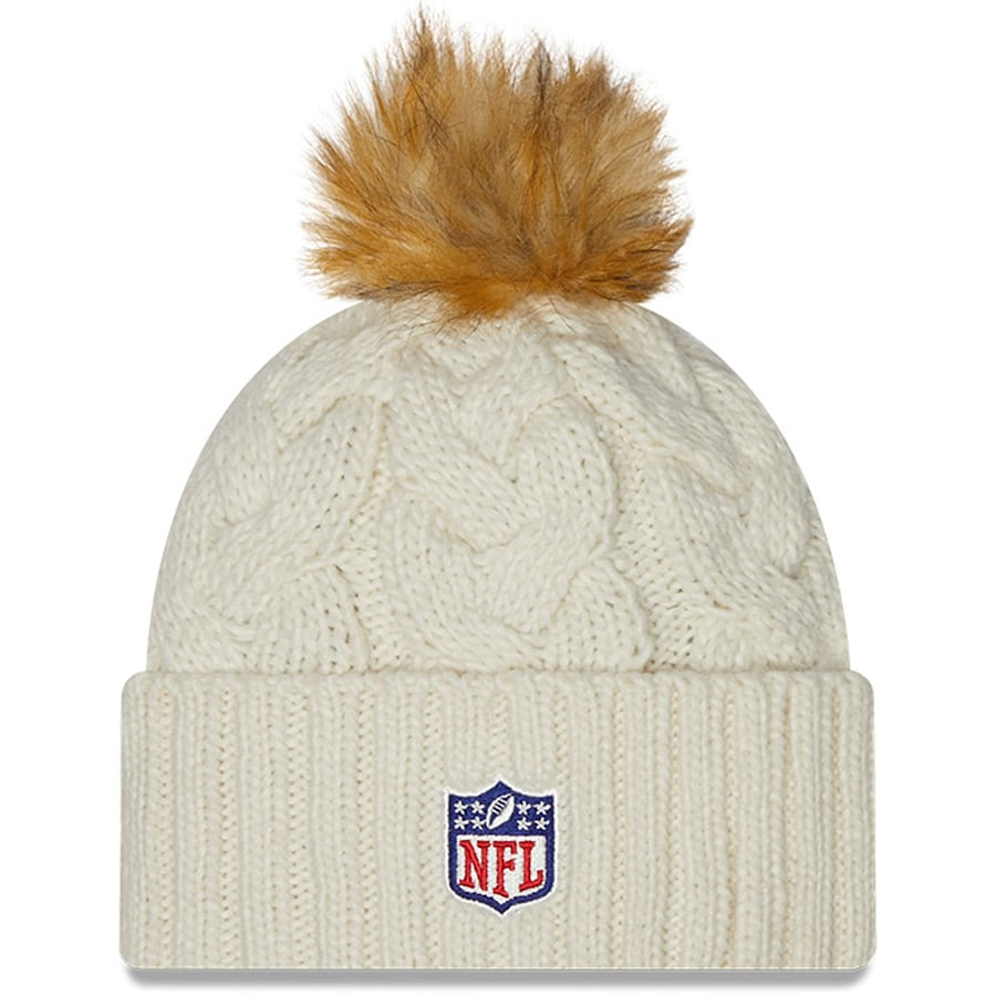 GREEN BAY PACKERS WOMEN'S 2022 SIDELINE CUFFED KNIT - CREAM