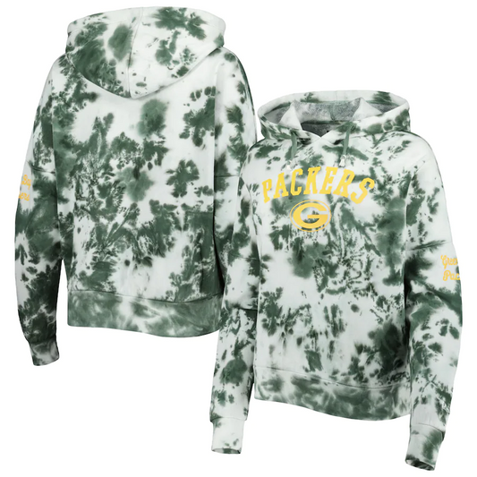 GREEN BAY PACKERS WOMEN'S TIE DYE HOODIE SWEATSHIRT