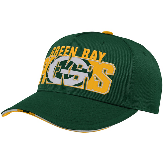 GREEN BAY PACKERS YOUTH ON TREND PRECURVED SNAPBACK