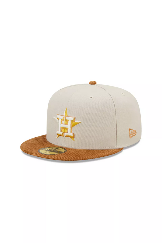 HOUSTON ASTROS CORD VISOR 59FIFTY SOMBRERO AJUSTADO (ALA DE PANA)