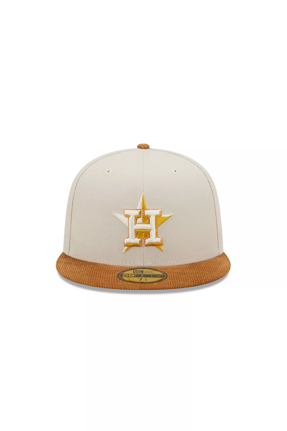 HOUSTON ASTROS CORD VISOR 59FIFTY FITTED HAT CORDUROY BRIM JR S SPORTS