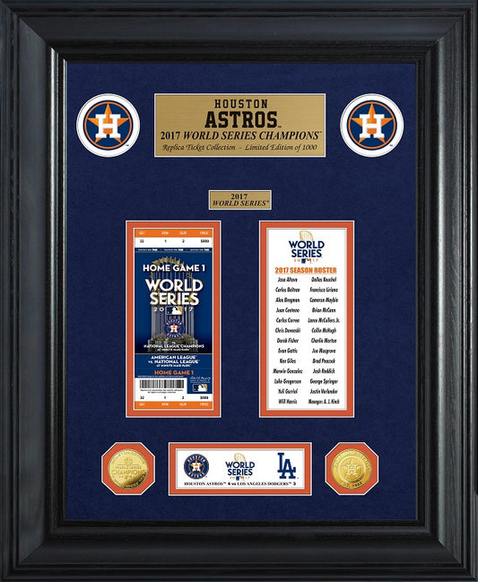 COLECCIÓN DE MONEDAS Y BOLETOS DE ORO DELUXE DE LA SERIE MUNDIAL DE LOS HOUSTON ASTROS