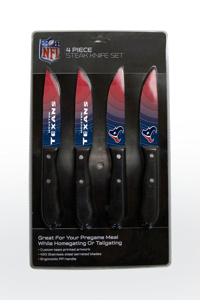 JUEGO DE CUCHILLOS HOUSTON TEXANS 4PK