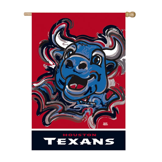 HOUSTON TEXANS JUSTIN PATTEN SUEDE HOUSE FLAG