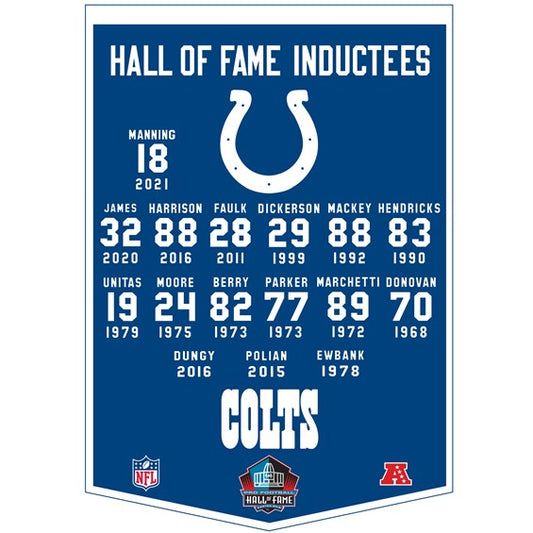 INDIANAPOLIS COLTS HOF ENSHRINEE BANNER