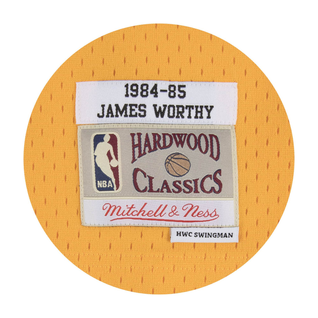 JAMES WORTHY MEN'S MITCHELL & NESS 84-85' SWINGMAN JERSEY