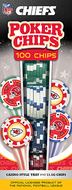 KANSAS CITY CHIEFS 100PC POKER CHIPS