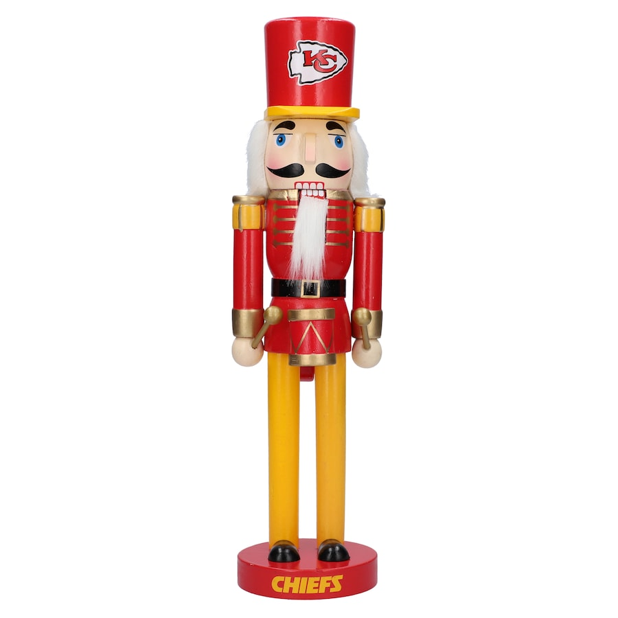 KANSAS CITY CHIEFS 14" EQUIPO CASCANUECES NAVIDEÑO