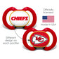 KANSAS CITY CHIEFS 2-PACK PACIFIERS