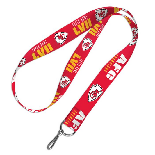 KANSAS CITY CHIEFS 2022 AFC CONFERENCE CHAMPIONS 1" LANYARD