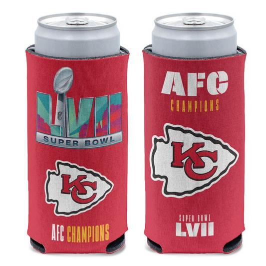 KANSAS CITY CHIEFS 2022 AFC CONFERENCE CHAMPIONS 12 OZ. SLIM CAN HOLDER