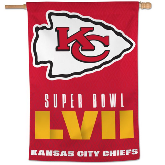 KANSAS CITY CHIEFS 2022 AFC CONFERENCE CHAMPIONS 28" X 40" VERTICAL FLAG