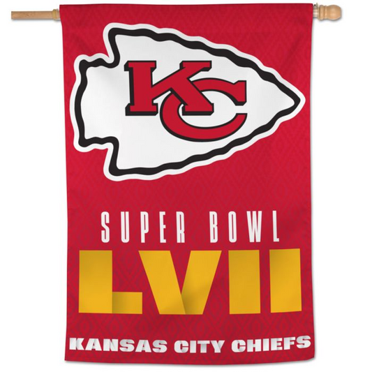 KANSAS CITY CHIEFS 2022 AFC CONFERENCE CHAMPIONS 28" X 40" BANDERA VERTICAL