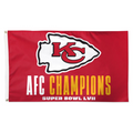 KANSAS CITY CHIEFS 2022 AFC CONFERENCE CHAMPIONS 3'X5' HOUSE FLAG