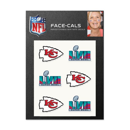 KANSAS CITY CHIEFS 2022 AFC CONFERENCE CHAMPIONS FACE DECALS