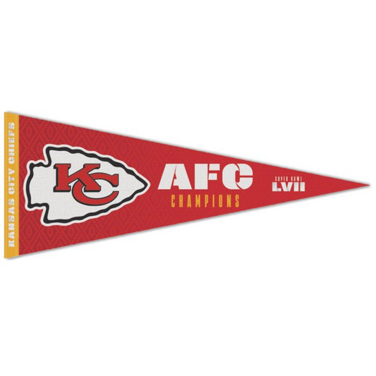 KANSAS CITY CHIEFS 2022 AFC CONFERENCE CHAMPIONS PREMIUM QUALITY PENNANT