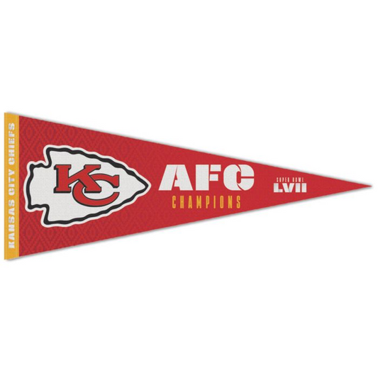 KANSAS CITY CHIEFS 2022 AFC CONFERENCE CHAMPIONS BANDERA DE CALIDAD PREMIUM