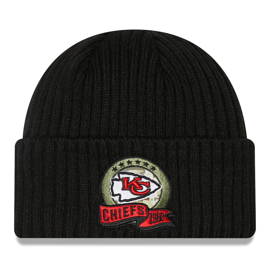 KANSAS CITY CHIEFS 2022 GORRO DE PUNTO SALUDO AL SERVICIO