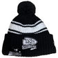 KANSAS CITY CHIEFS 2022 SIDELINE SPORT CUFFED POM KNIT -BLACK/WHITE