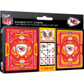 KANSAS CITY CHIEFS 2PK JUEGO DE TARJETAS Y DADOS