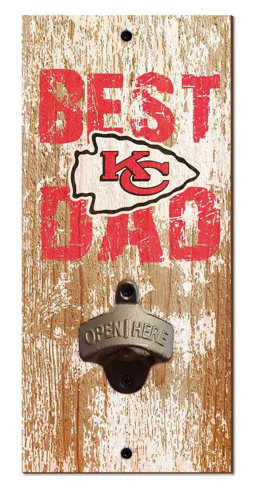 KANSAS CITY CHIEFS BEST DAD BOTTLE OPENER