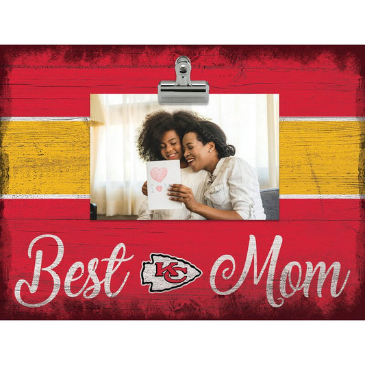 KANSAS CITY CHIEFS BEST MOM PHOTO CLIP FRAME