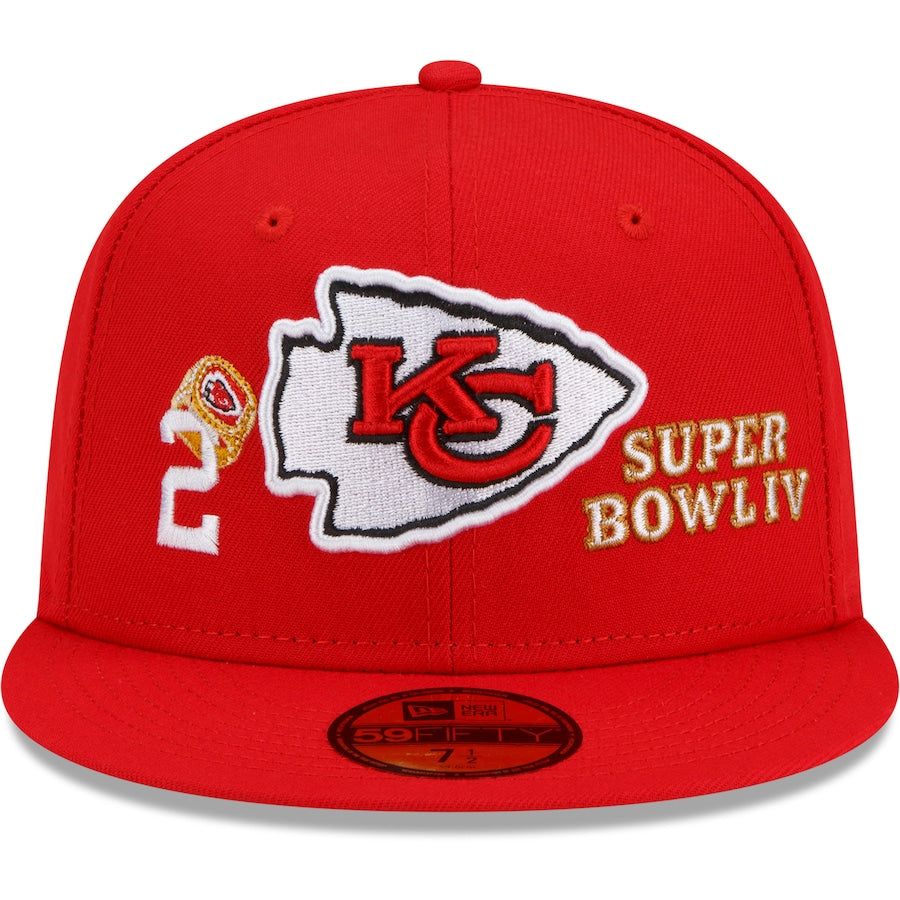 LOS JEFES DE LA CIUDAD DE KANSAS CUENTAN LOS ANILLOS 59FIFTY EQUIPADO