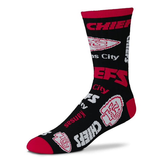 KANSAS CITY CHIEFS END TO END SOCKS