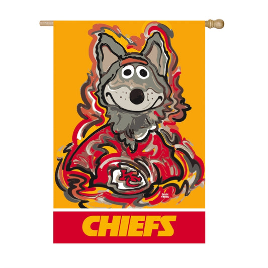 KANSAS CITY CHIEFS JUSTIN PATTEN SUEDE HOUSE FLAG